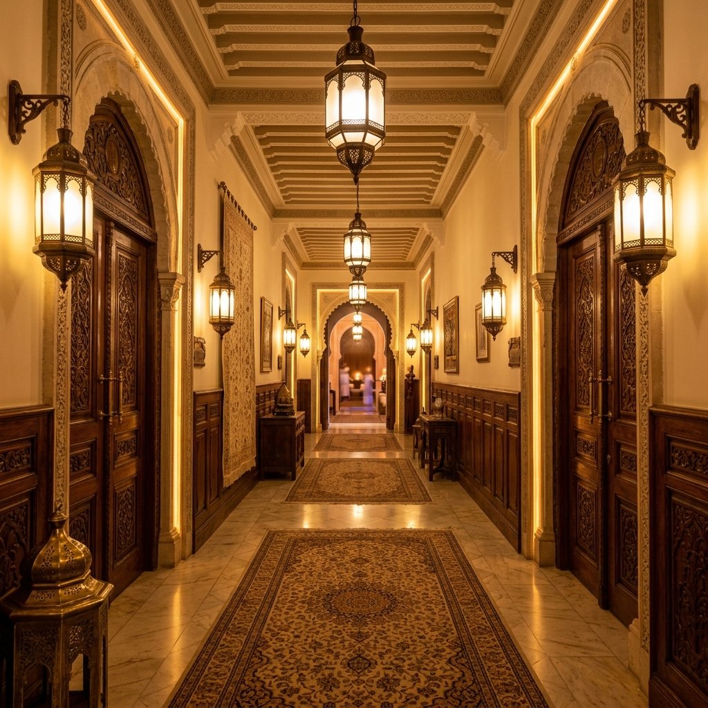 Grand Entrance Palace Corridor - Royal International Spa Mysore