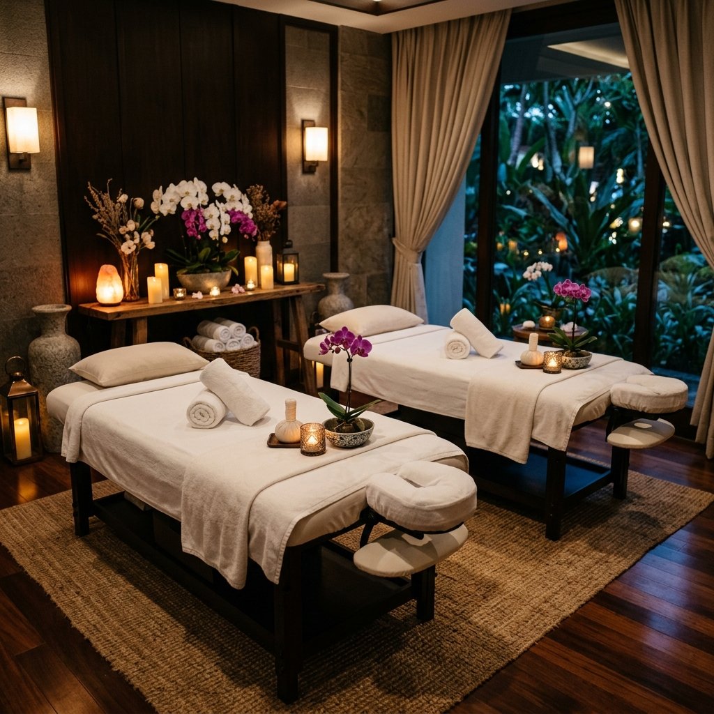 Deluxe massage suite at Royal International Spa Mysore